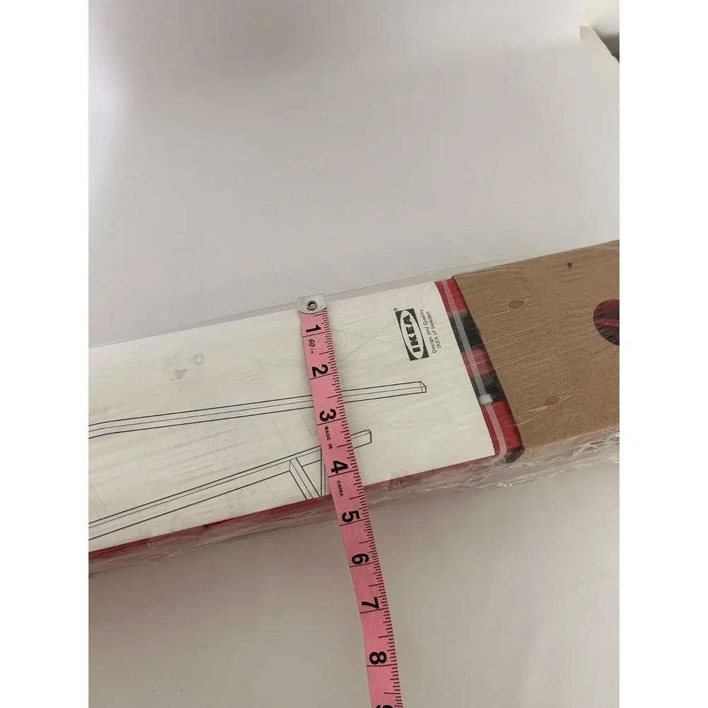 Set of 2 IKEA LERBERG Trestle Hilver Table Legs Only Red Steel 504.736.38